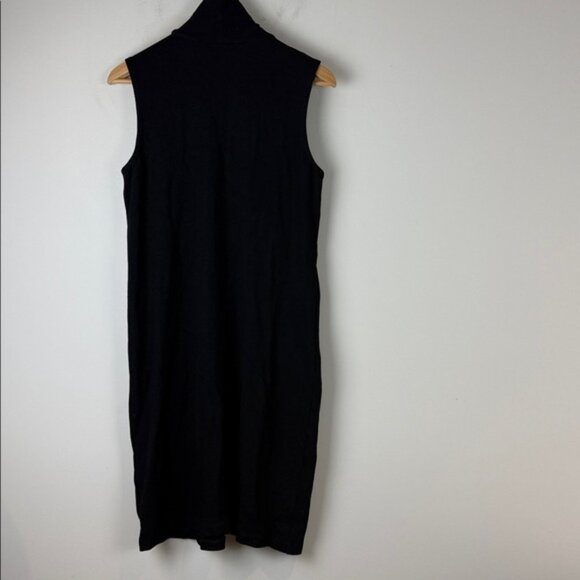 Club Monaco Black Sleeveless Midi Dress Size Medium - Picture 2 of 6